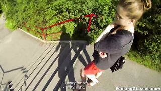 Outdoor fuck in spycam glasses