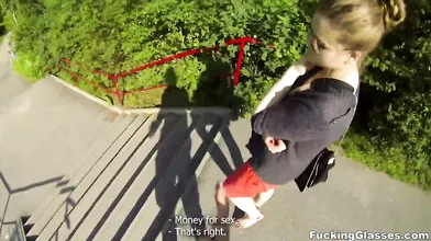 Outdoor fuck in spycam glasses