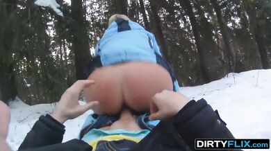 Snowboarder chick loves cock