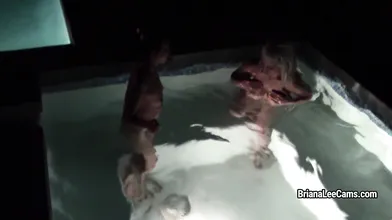 In the hot tube with Kimberley Chi
