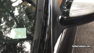 MILF car masturbation