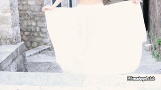 Nude young blonde model