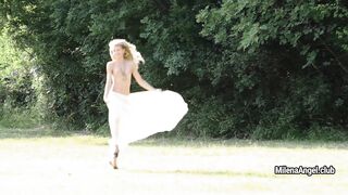 Nude young blonde model