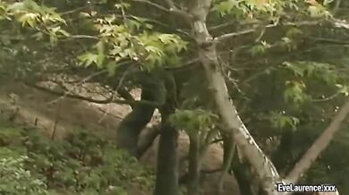 Vintage outdoor blowjob and facial
