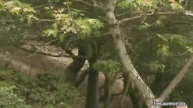 Vintage outdoor blowjob and facial