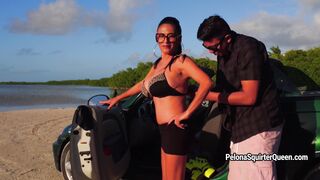 Latina river beach fucking