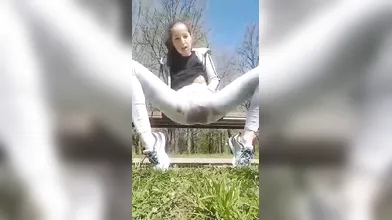 Girl squirt in public