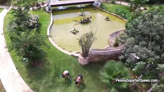 Latina fucks with personal trainer in the pool