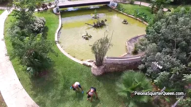 Latina fucks with personal trainer in the pool