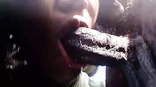 11inches thick Dick in my throat