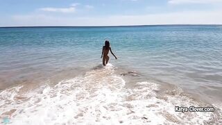 Naked babe on the beach