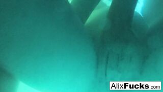 Sexy showering off with Alix Lynx