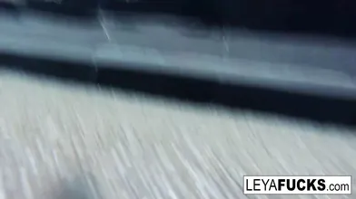 Leya and Lynn have a lesbian romp in a pool