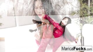 Marica Hase works up a sweat with Alex Legend