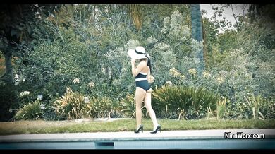 Young blonde pool sex