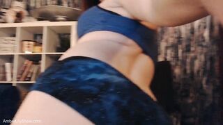 Sports Bra And Star Wars Panties Fingerfuck