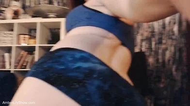 Sports Bra And Star Wars Panties Fingerfuck