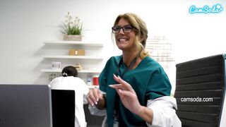 Sexy Big Tit MILF Nurse Masturbates At Office