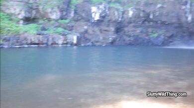 Naked in the river