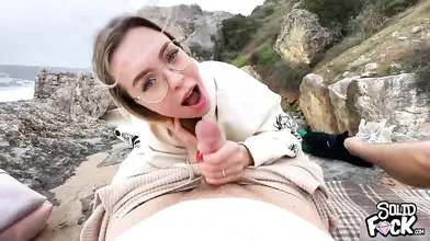 TWO GIRLS 18 YO Love to take a DICK on Vacation on the Beach