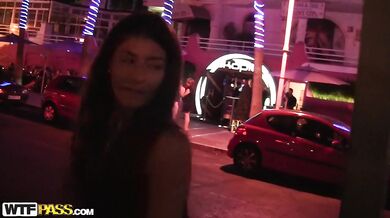 Hardcore banging in the open at night with my young gf