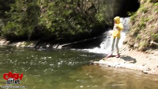 Diddling hot amateur girls nub outdoor