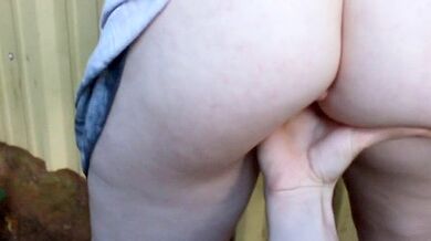 Raunchy hot couple sex fucking in public
