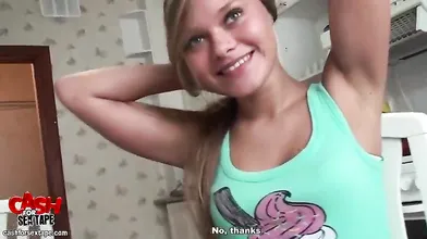 Blonde gf does ass fuck in public