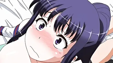 Horny romance anime clip with uncensored big tits, bukkake scenes