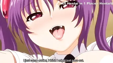 Horny comedy, adventure anime movie with uncensored futanari, big tits, creampie scenes