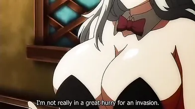 Horny fantasy anime movie with uncensored big tits, group, lesbian scenes