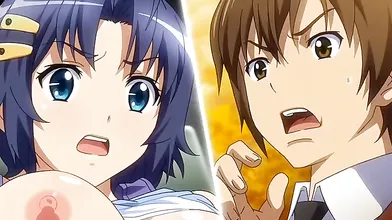 Horny adventure, campus anime clip with uncensored big tits, group, bondage scenes