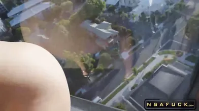 Stepsister Fucking Dildo on Gold Coast Queensland Balcony