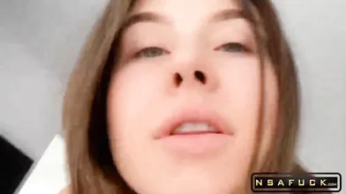 Morning Rubbing of a Creamy Pussy on the Couch