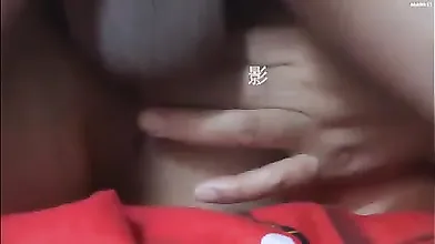 Chinese granny is having fun with grandpa