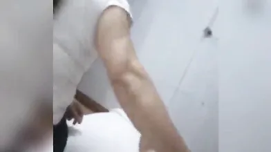 Chinese milf maid gives super quick blowjob