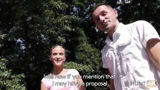 Beautiful girl experiences nice sex for cash with stranger