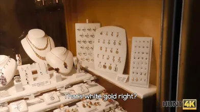 Pretty brunette fucked by stranger to earn cash for ring