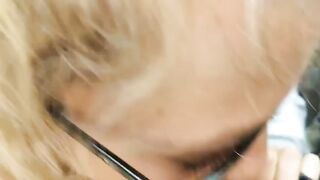 Slut Swallowing Cumr on a Tour Bus