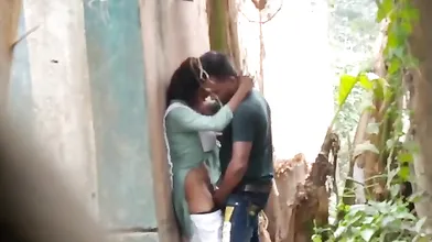 Indian-Gym-guy-standing-and-fucking-GF