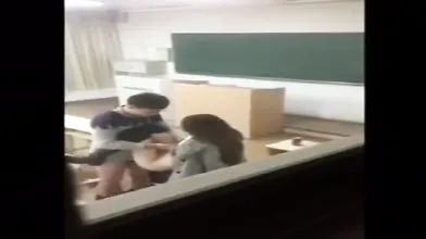 Chinese Student Fucking In School.....Teacher Caught Student Red Handed - Big Red