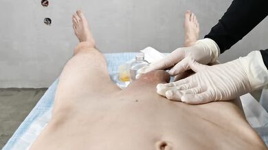 Handjob After Brazilian Waxing - Dick Wax Depilation Masturbate