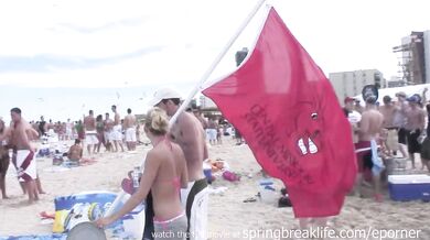 Coeds Party On The Beach