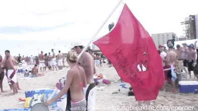 Coeds Party On The Beach