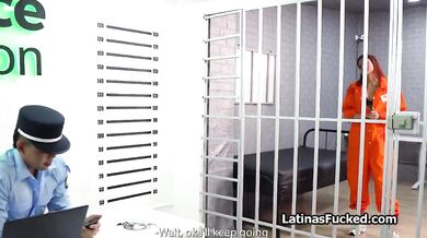 Latina inmate bends over for guards big cock