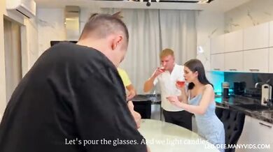 Christmas Student Creampie Party Orgy&period; Full in Sheer