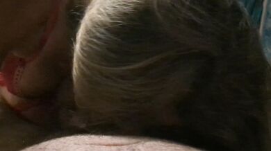 Blonde Bombshell Sucks And Strokes Big Dick