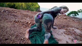 TATTOO teen PUBLIC ANAL masturbation and PISS