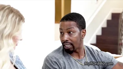 Bigoted cougar busted and fucked by new neighbors big black cock