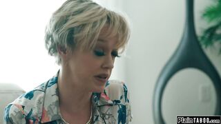 Busty shrink helps her client out with his touch deprivation